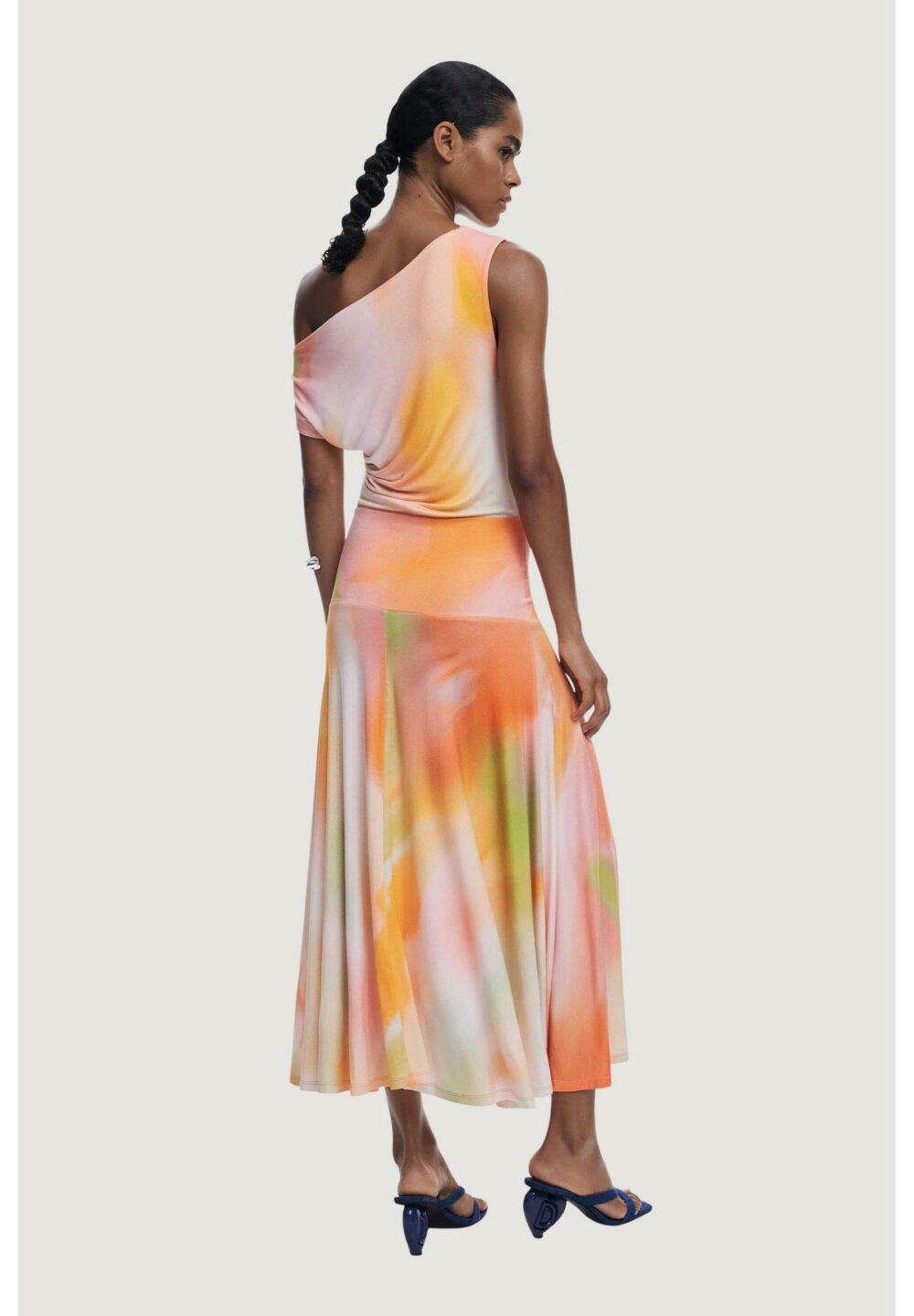 Vestito lungo Desigual REPRIS VEST ECLIPSE Arancione - Foto 4