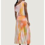 Vestito lungo Desigual REPRIS VEST ECLIPSE Arancione - Foto 4