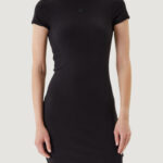 Vestito midi Calvin Klein Jeans SS CTN CONTOUR 1X1 RIB SS MINI D Nero - Foto 1
