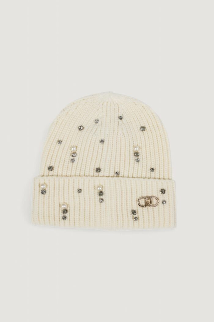 Berretto Liu-jo BEANIE CON APPLICAZIONI Bianco