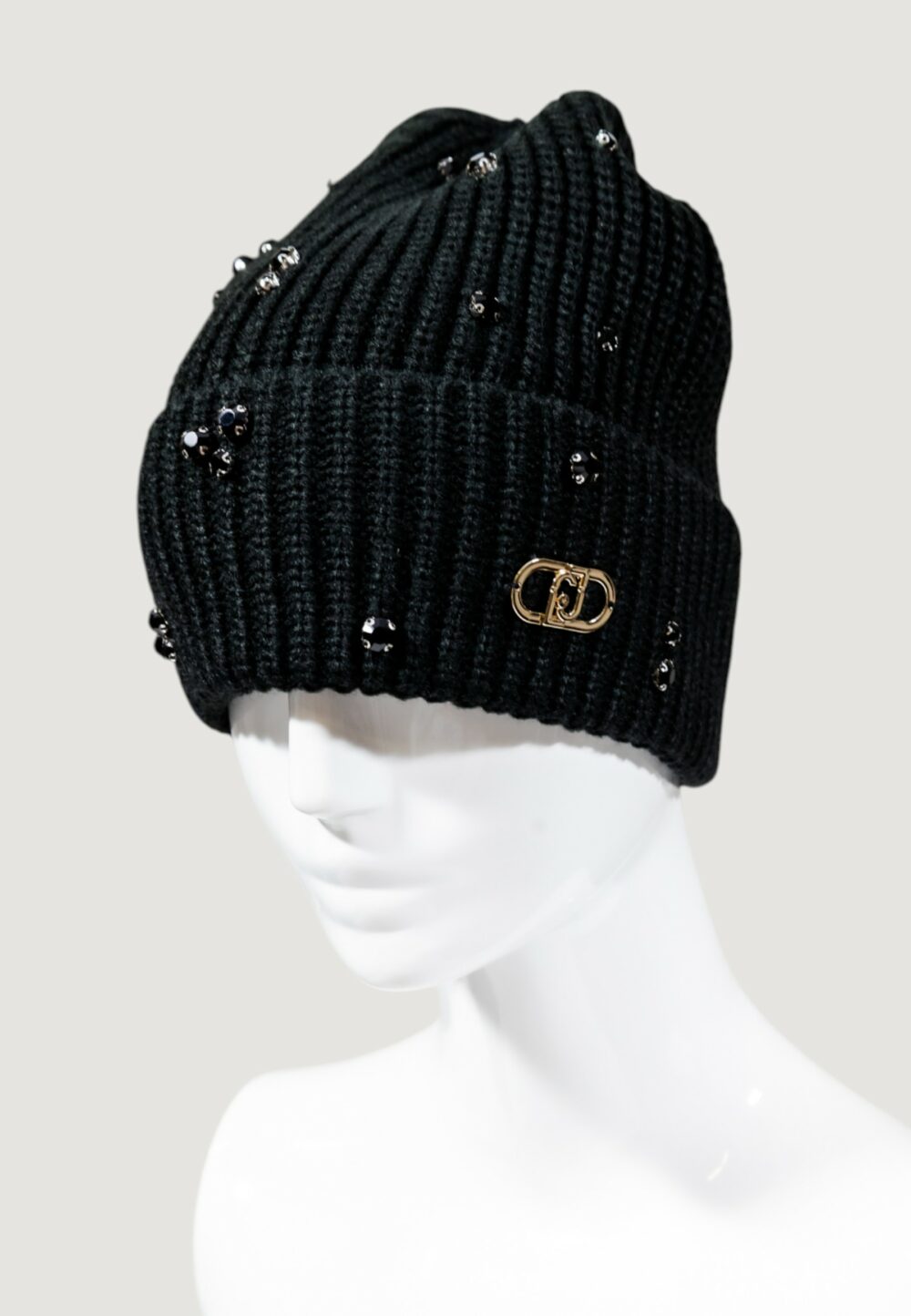 Berretto Liu-Jo BEANIE CON APPLICAZIONI Nero - Foto 4