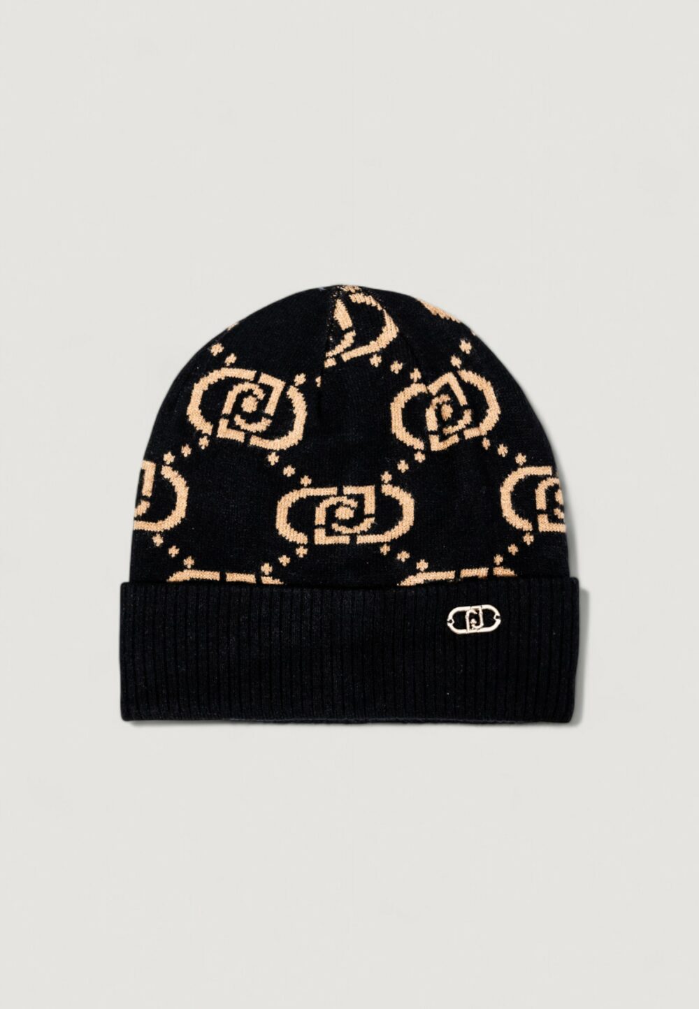 Berretto Liu-Jo BEANIE LOGO MONOGRAM NERO/MARRONE - Foto 1