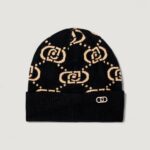 Berretto Liu-Jo BEANIE LOGO MONOGRAM NERO/MARRONE - Foto 1