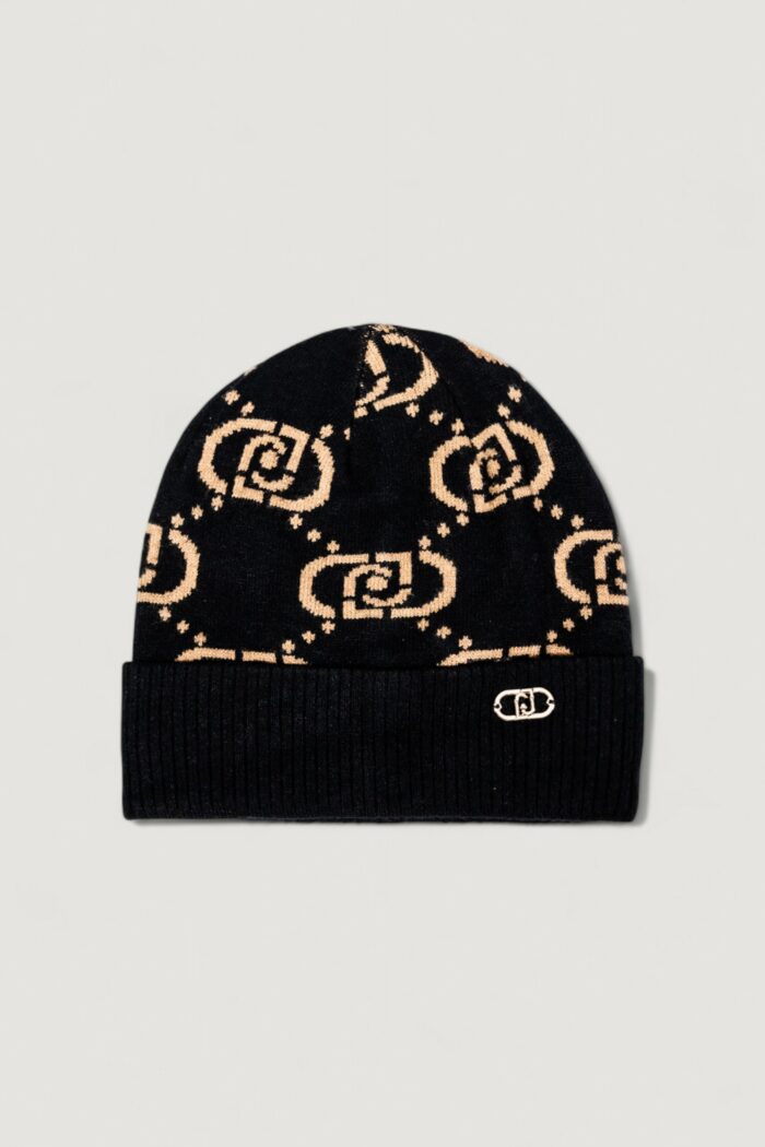 Berretto Liu-jo BEANIE LOGO MONOGRAM NERO/MARRONE