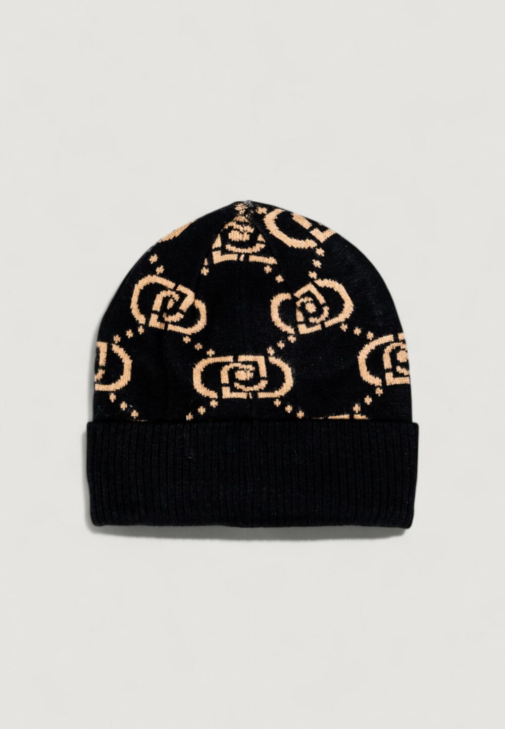 Berretto Liu-Jo BEANIE LOGO MONOGRAM NERO/MARRONE - Foto 2