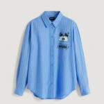 Bluse manica lunga Desigual CAM_MICKYSTRIPES Azzurro - Foto 4
