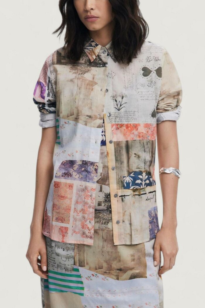 Bluse manica lunga Desigual CAM_PHOTOPOSTA Beige – 25WWCW18