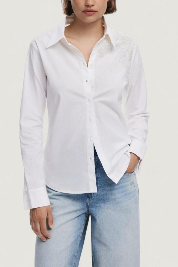 Camicia manica lunga Desigual CAM_BROIDFLO Bianco – 25WWCW13
