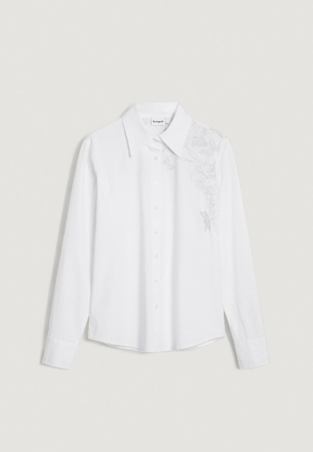 Camicia manica lunga Desigual CAM_BROIDFLO Bianco - Foto 5