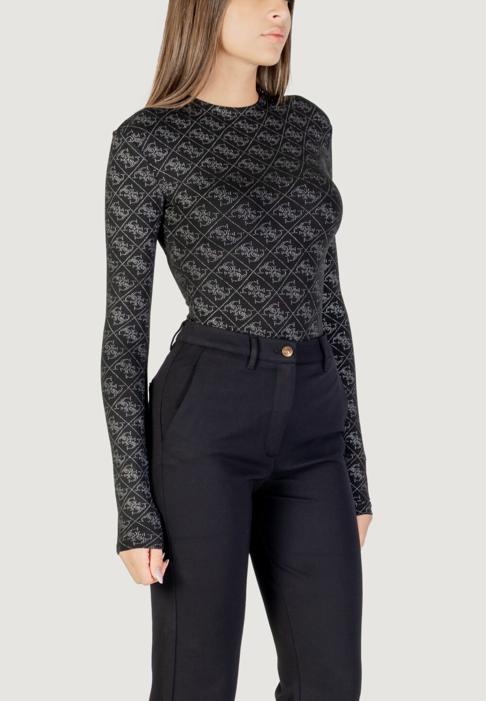 Body Guess LS TEODORA LOGO BODY Nero - Foto 3