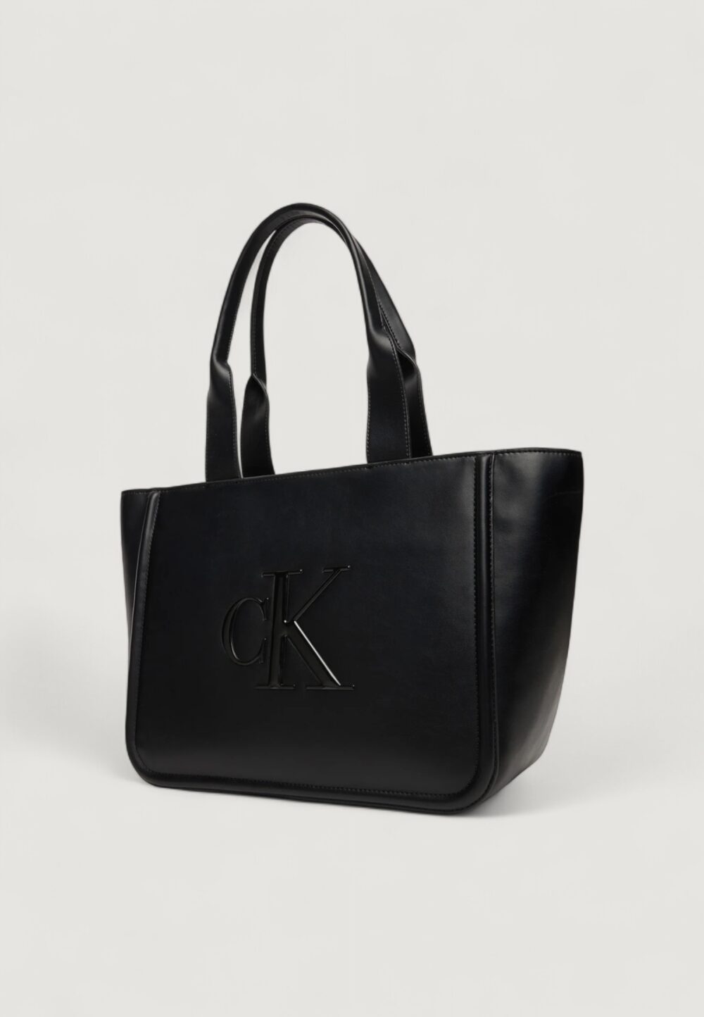 Borsa Calvin Klein RAISED CK MEDIUM TOTE Nero - Foto 3