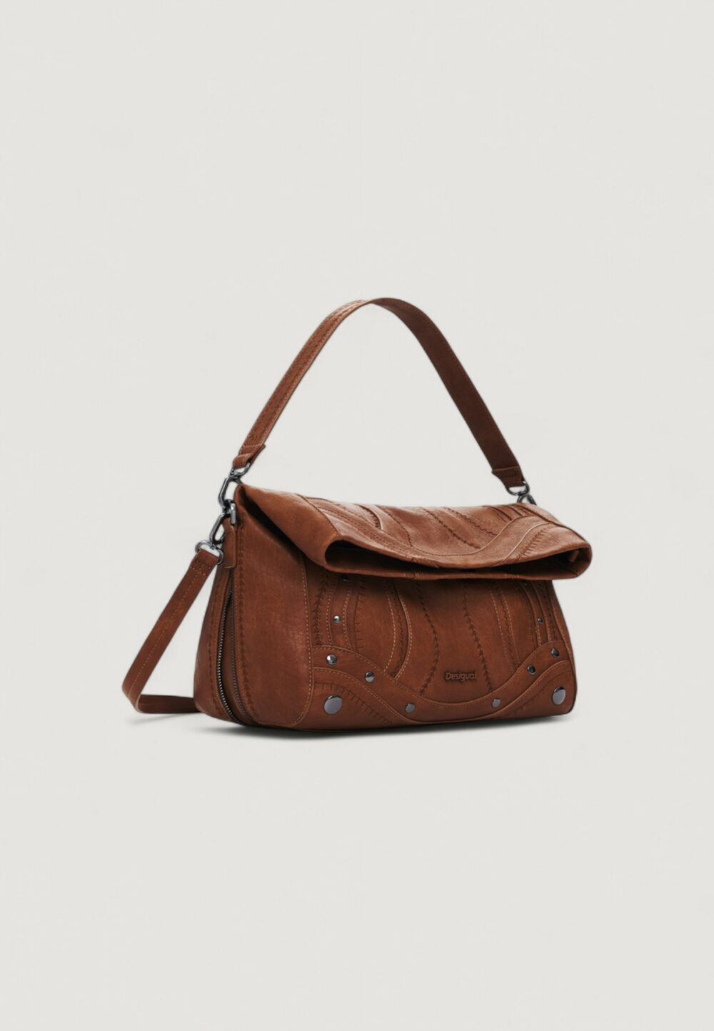 Borsa Desigual BAG_EMBRO PATCH LOVERTY C Marrone - Foto 4