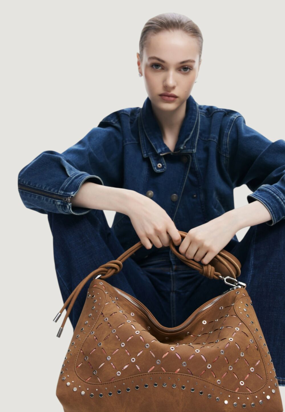 Borsa Desigual BAG_YANKEE LEIRIA MINI CA Marrone - Foto 5