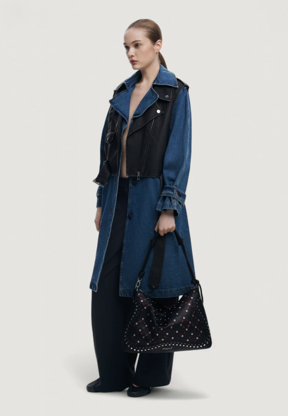 Borsa Desigual BAG_YANKEE LEIRIA MINI BL Nero - Foto 4