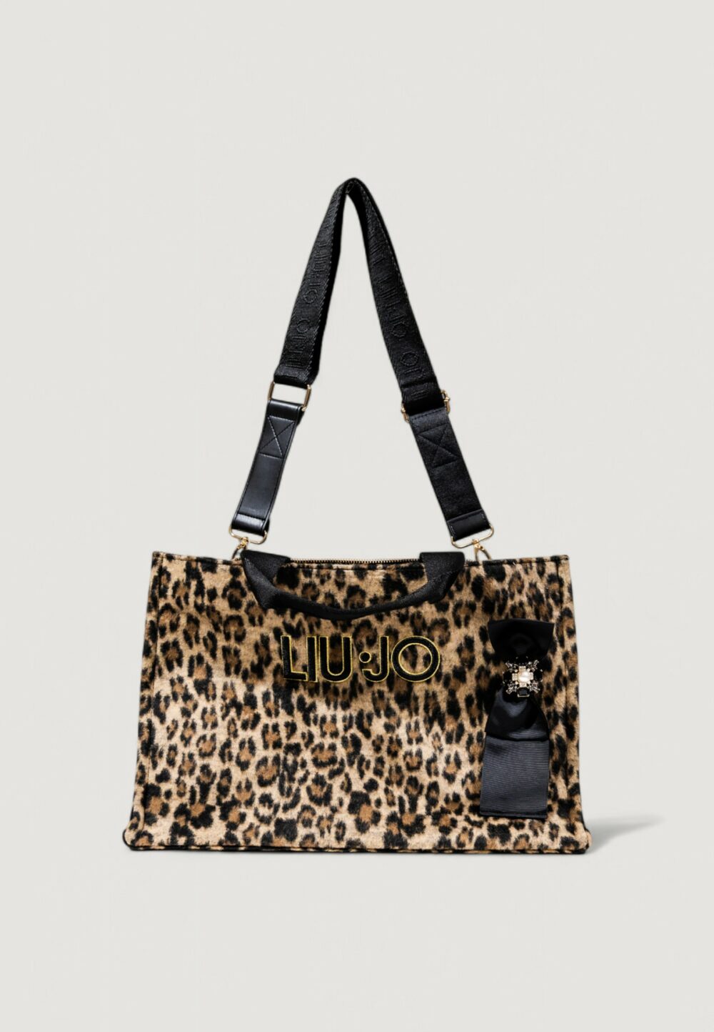 Borsa Liu-Jo L TOTE Nero - Beige - Foto 3