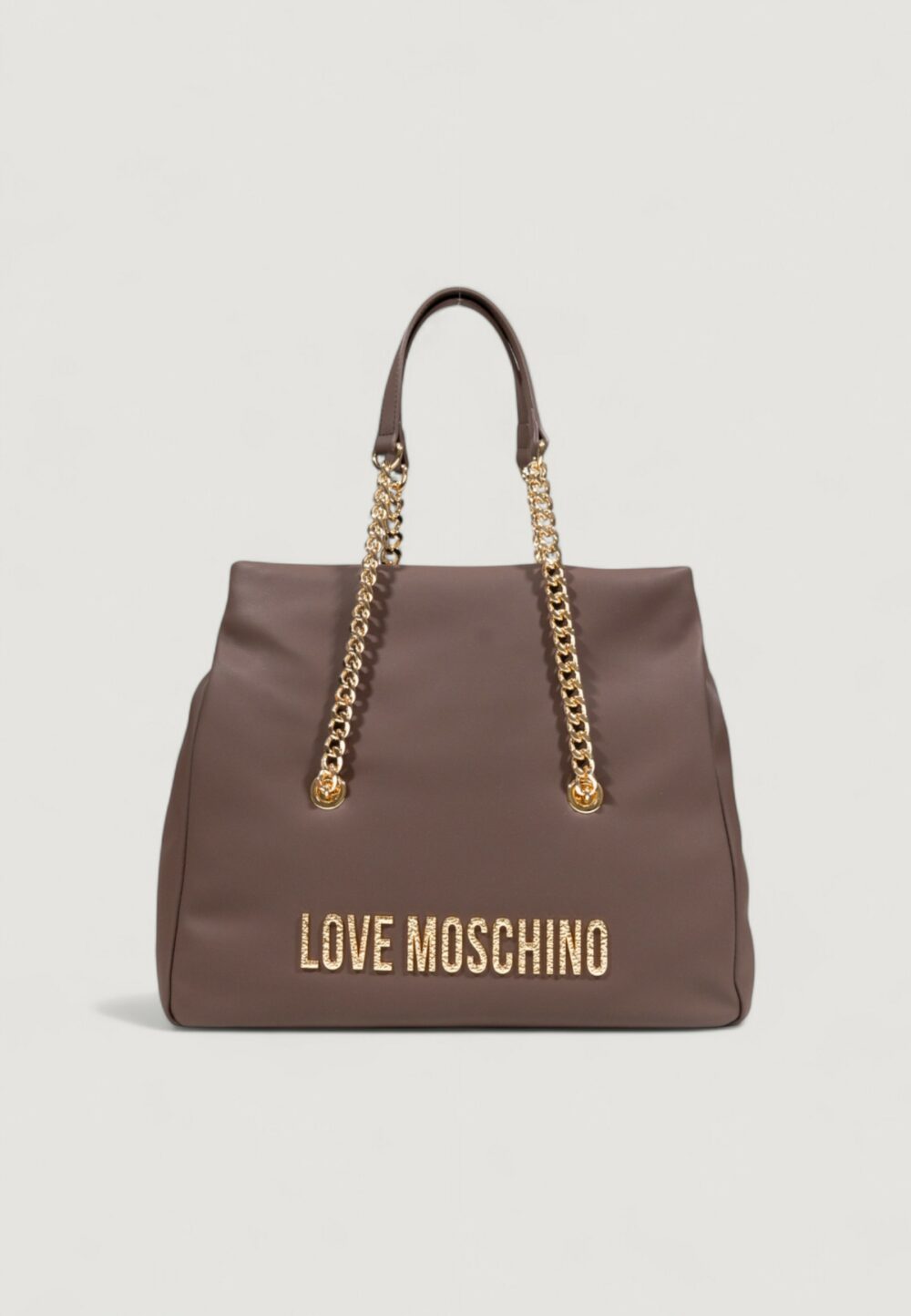 Borsa Love Moschino HAMMERED LOGO Marrone Scuro - Foto 1