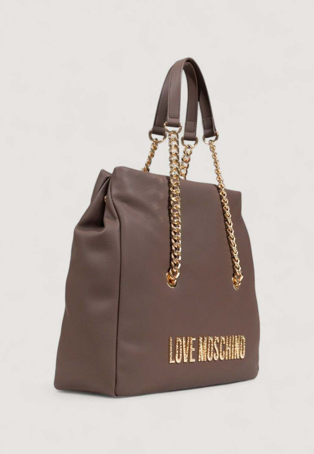Borsa Love Moschino HAMMERED LOGO Marrone Scuro - Foto 2