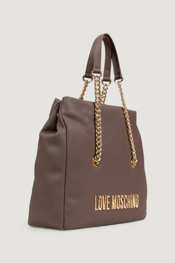 Borsa Love Moschino HAMMERED LOGO Marrone Scuro – JC4311PP0N