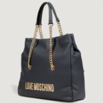 Borsa Love Moschino HAMMERED LOGO Nero - Foto 2