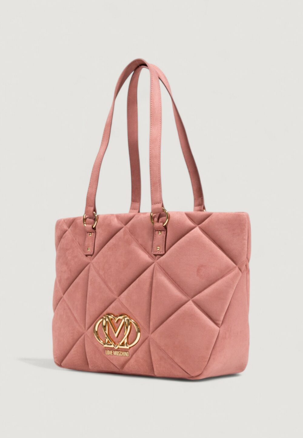 Borsa Love Moschino BORSA VELOUR PL Rosa Antico - Foto 2