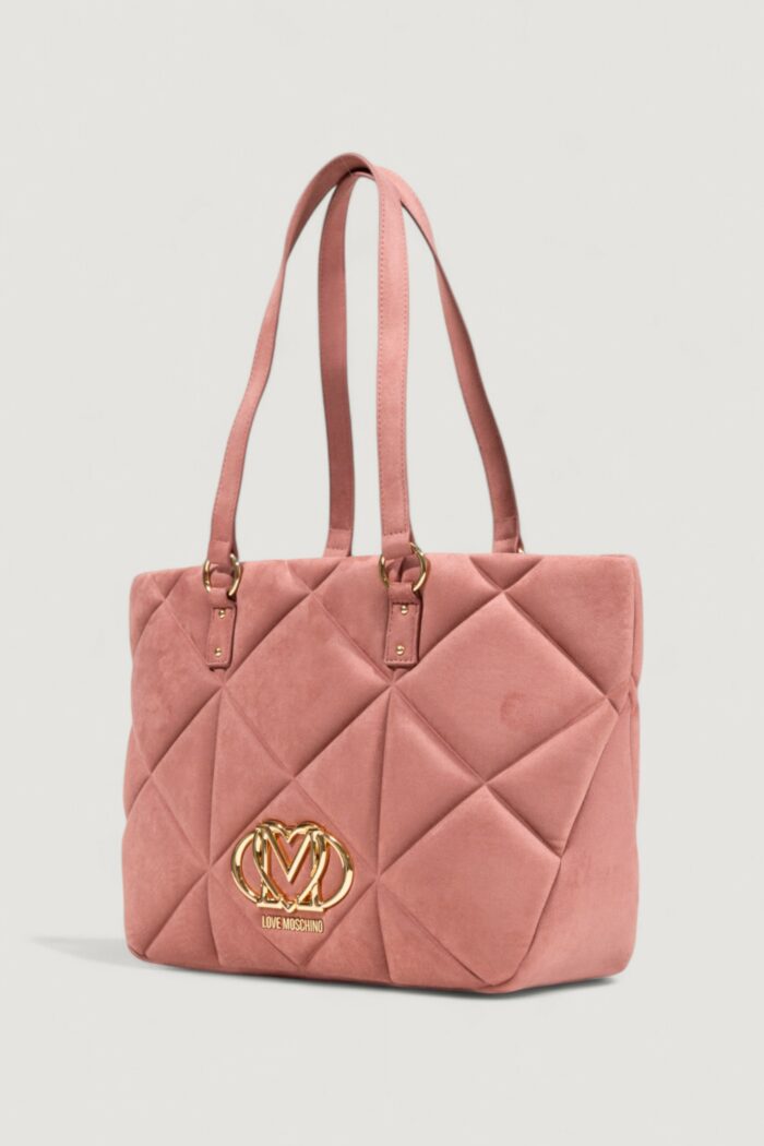 Borsa Love Moschino BORSA VELOUR PL Rosa Antico – JC4312PP0N