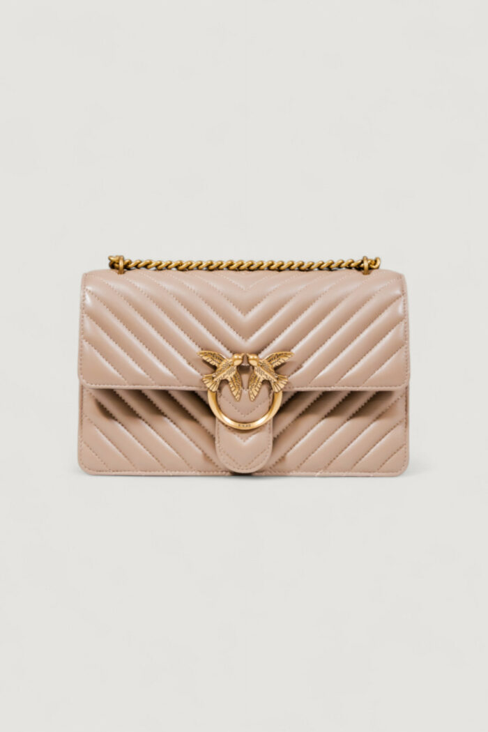 Borsa Pinko LOVE ONE CLASSIC DC SHEEP NAPPA CHEVRON Beige – 100941 A0GK