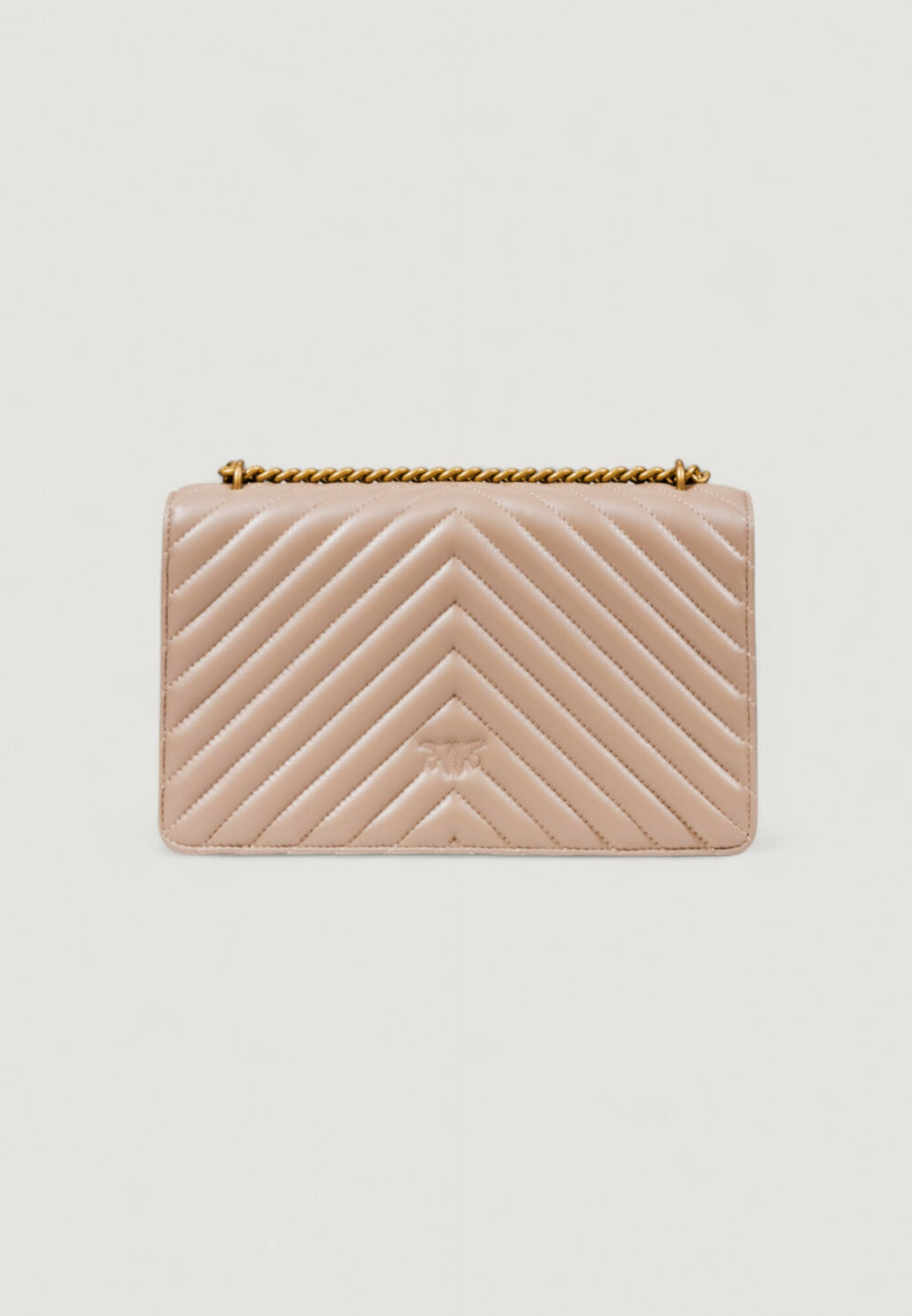 Borsa Pinko LOVE ONE CLASSIC DC SHEEP NAPPA CHEVRON Beige - Foto 5