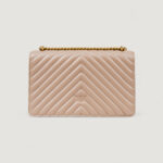 Borsa Pinko LOVE ONE CLASSIC DC SHEEP NAPPA CHEVRON Beige - Foto 5