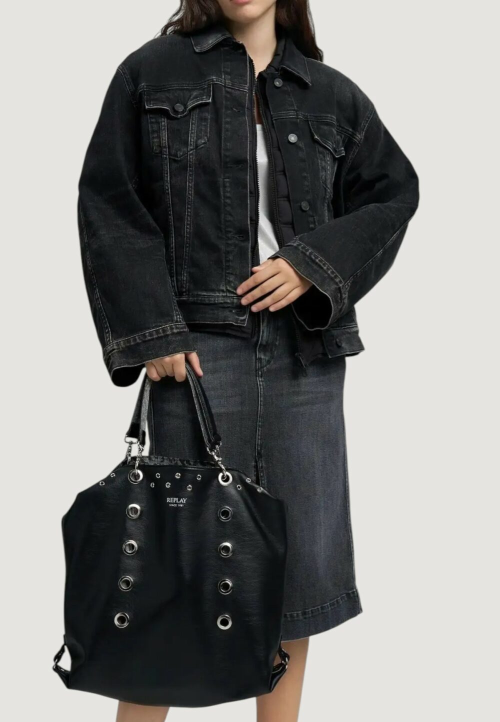 Borsa Replay  Nero - Foto 5
