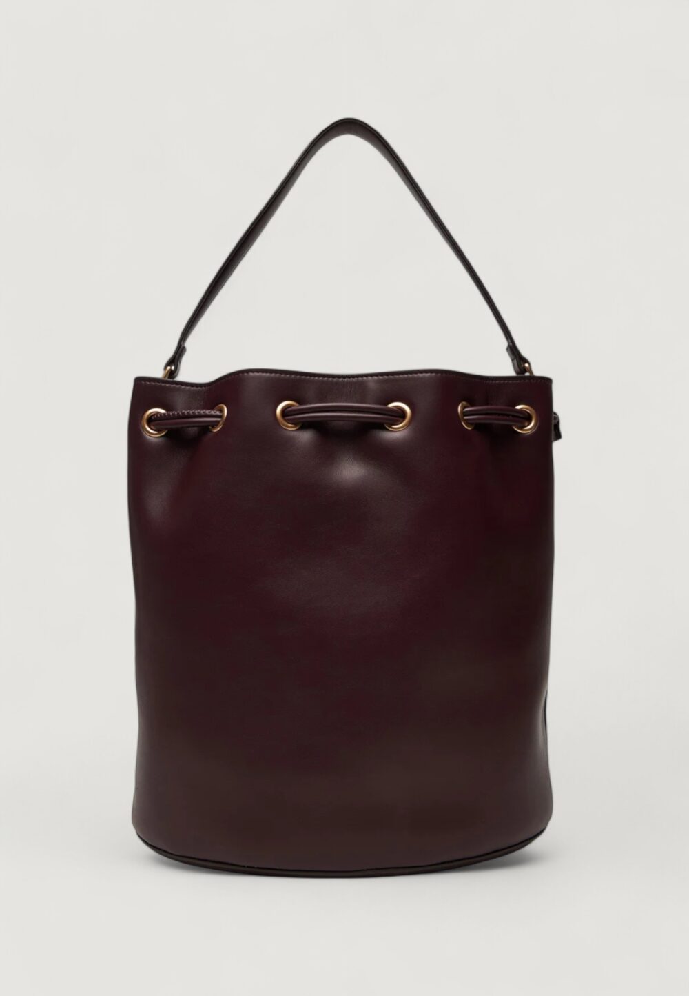 Borsa Calvin Klein RAISED CK LARGE BUCKET Bordeaux - Foto 3