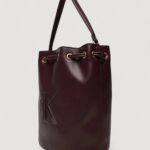 Borsa Calvin Klein RAISED CK LARGE BUCKET Bordeaux - Foto 4