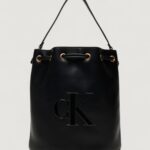 Borsa Calvin Klein RAISED CK LARGE BUCKET Nero - Foto 1