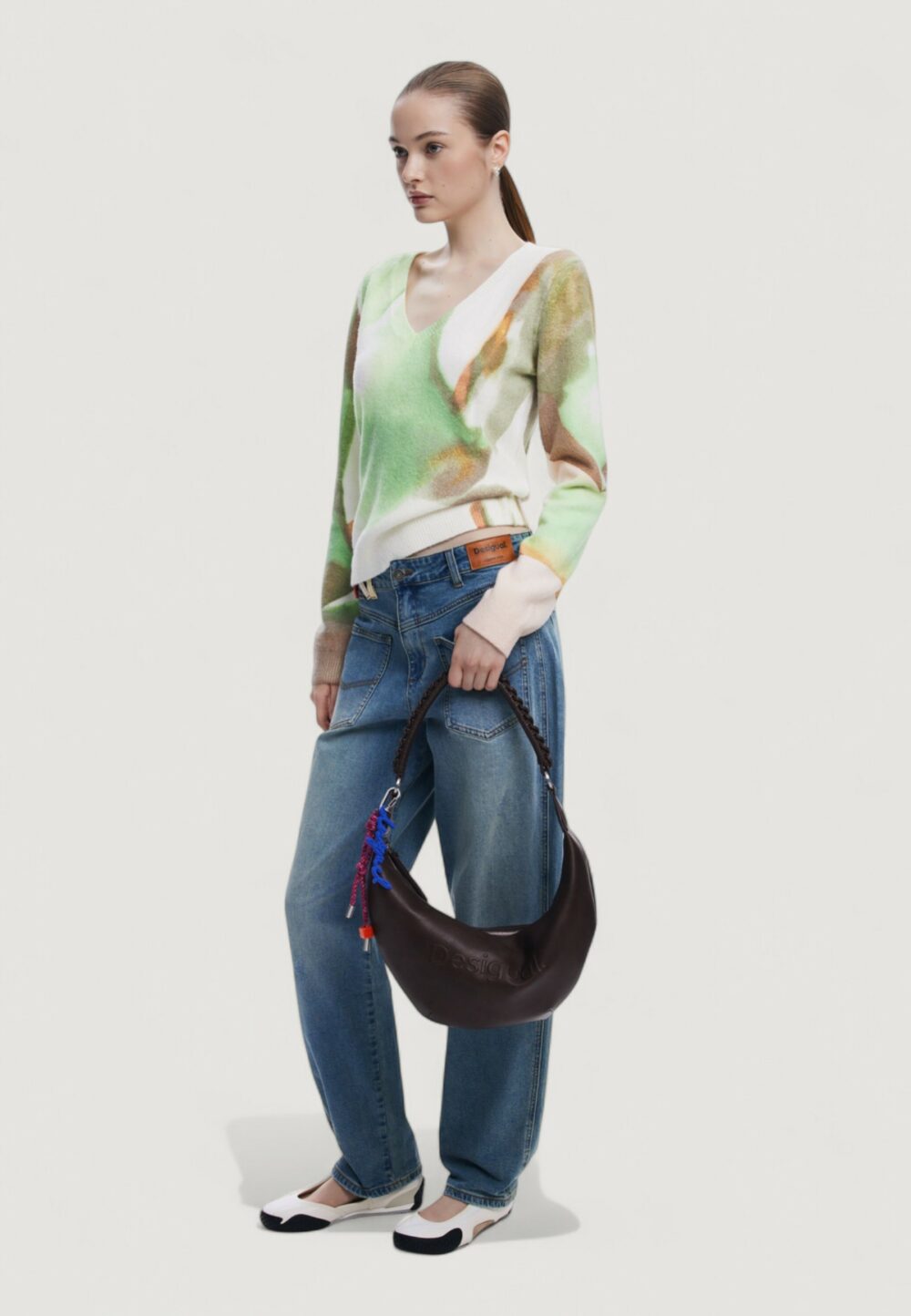 Borsa Desigual BAG_HALF LOGO ZANTE C Marrone - Foto 4
