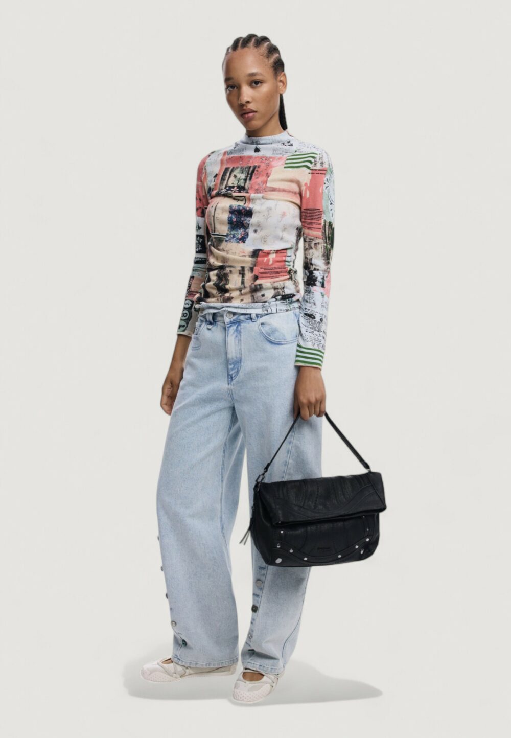 Borsa Desigual BAG_EMBRO PATCH LOVERTY B Nero - Foto 5