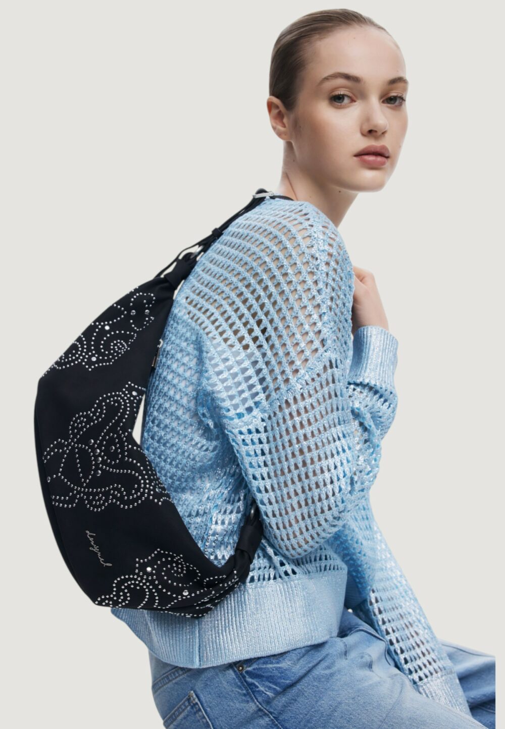 Borsa Desigual BAG_POKER FACE MUNSTER 2 Nero - Foto 4
