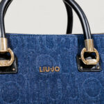 Borsa Liu-Jo M SATCHEL Blue Denim Scuro - Foto 3
