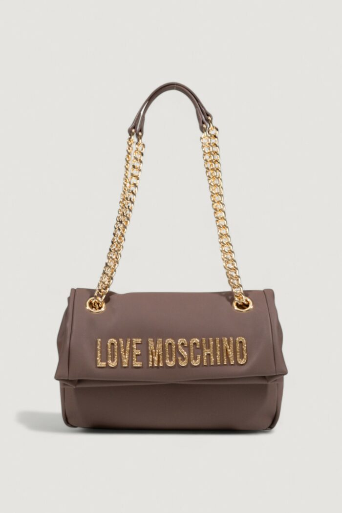 Borsa Love Moschino HAMMERED LOGO Marrone Scuro