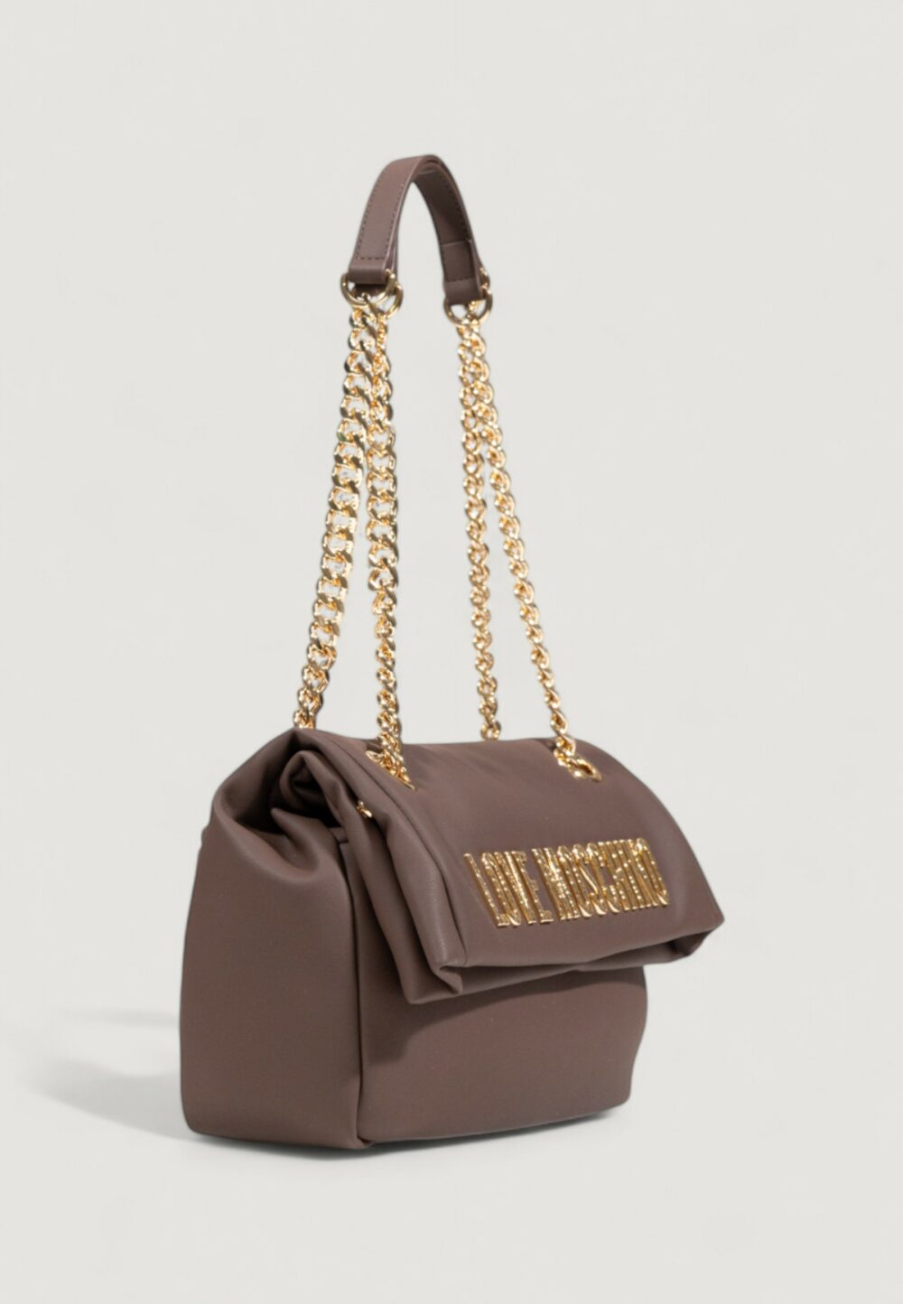 Borsa Love Moschino HAMMERED LOGO Marrone Scuro - Foto 2