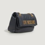 Borsa Love Moschino HAMMERED LOGO Nero - Foto 4