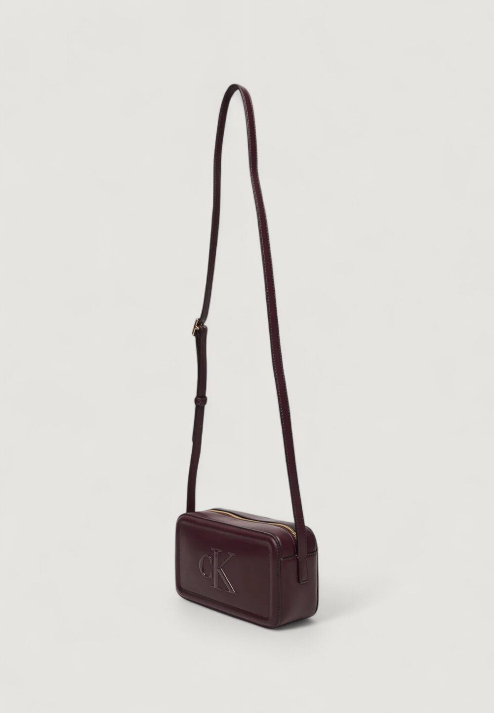 Borsa Calvin Klein BOLD CK CAMERA BAG Bordeaux - Foto 4