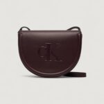 Borsa Calvin Klein RAISED CK SADDLE CROSSBODY Bordeaux - Foto 1