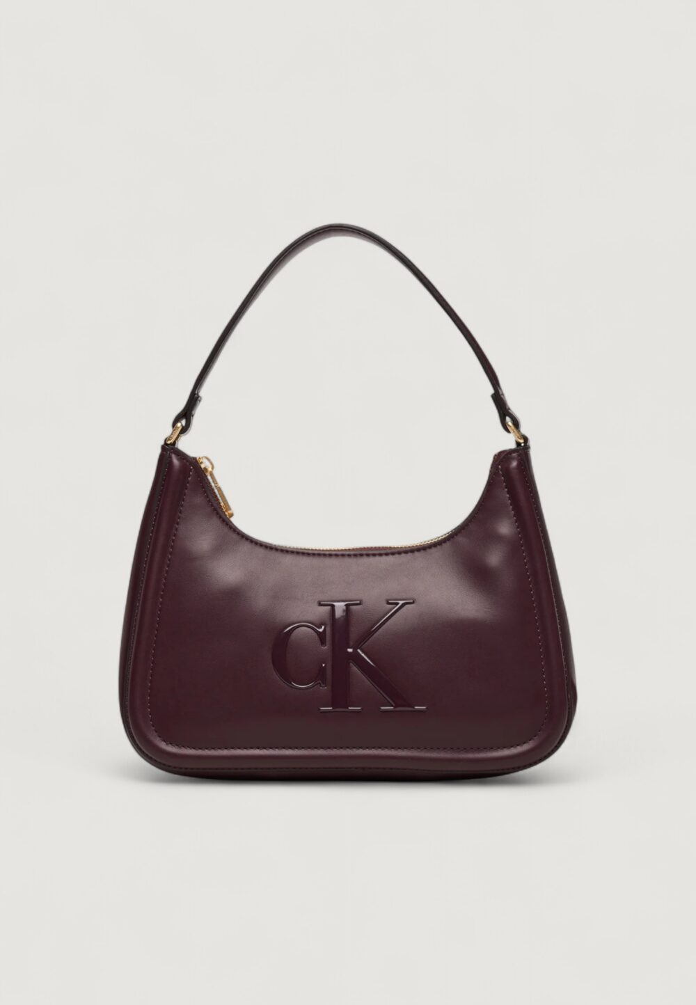 Borsa Calvin Klein RAISED CK SMALL SHOULDER BAG Bordeaux - Foto 1
