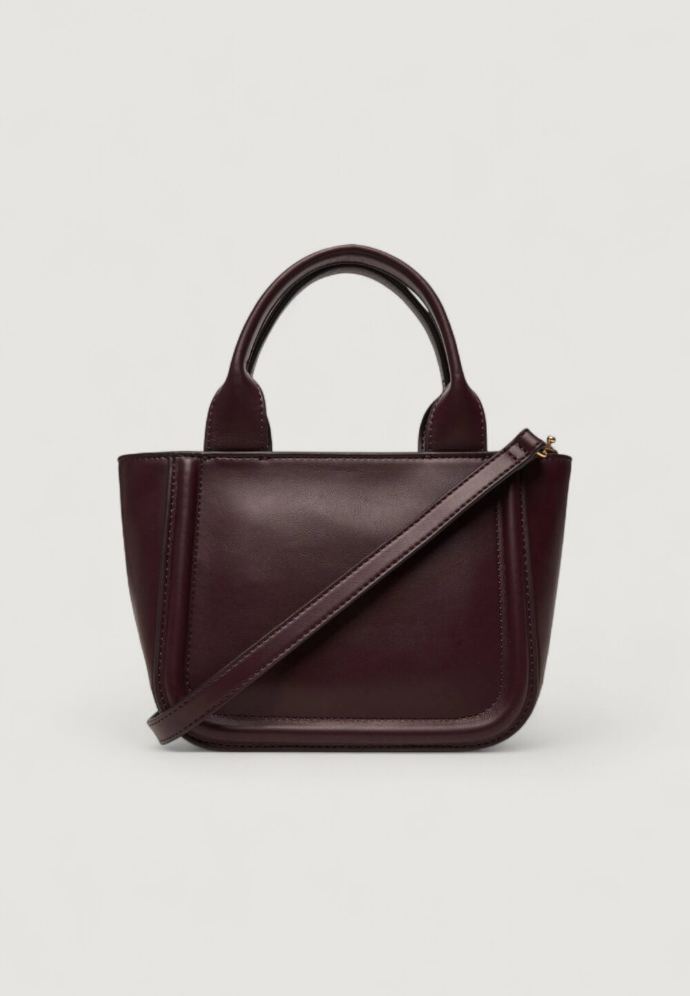 Borsa Calvin Klein RAISED CK SMALL TOTE WITH STRAP Bordeaux - Foto 3