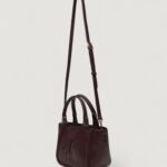 Borsa Calvin Klein RAISED CK SMALL TOTE WITH STRAP Bordeaux - Foto 4