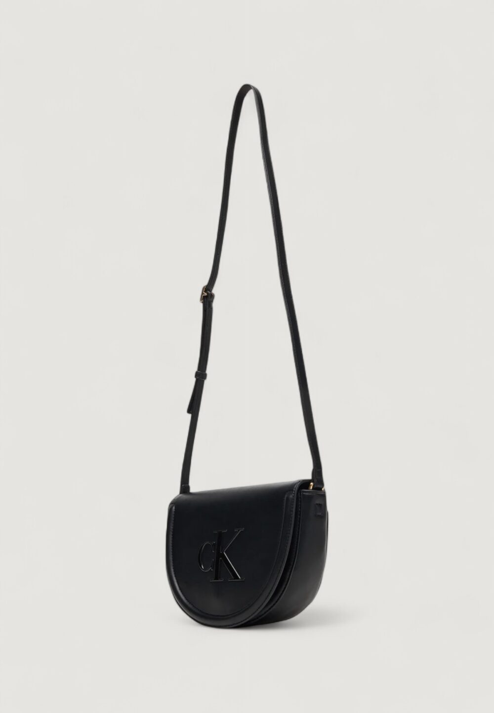 Borsa Calvin Klein RAISED CK SADDLE CROSSBODY Nero - Foto 4