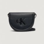 Borsa Calvin Klein RAISED CK SADDLE CROSSBODY Nero - Foto 1