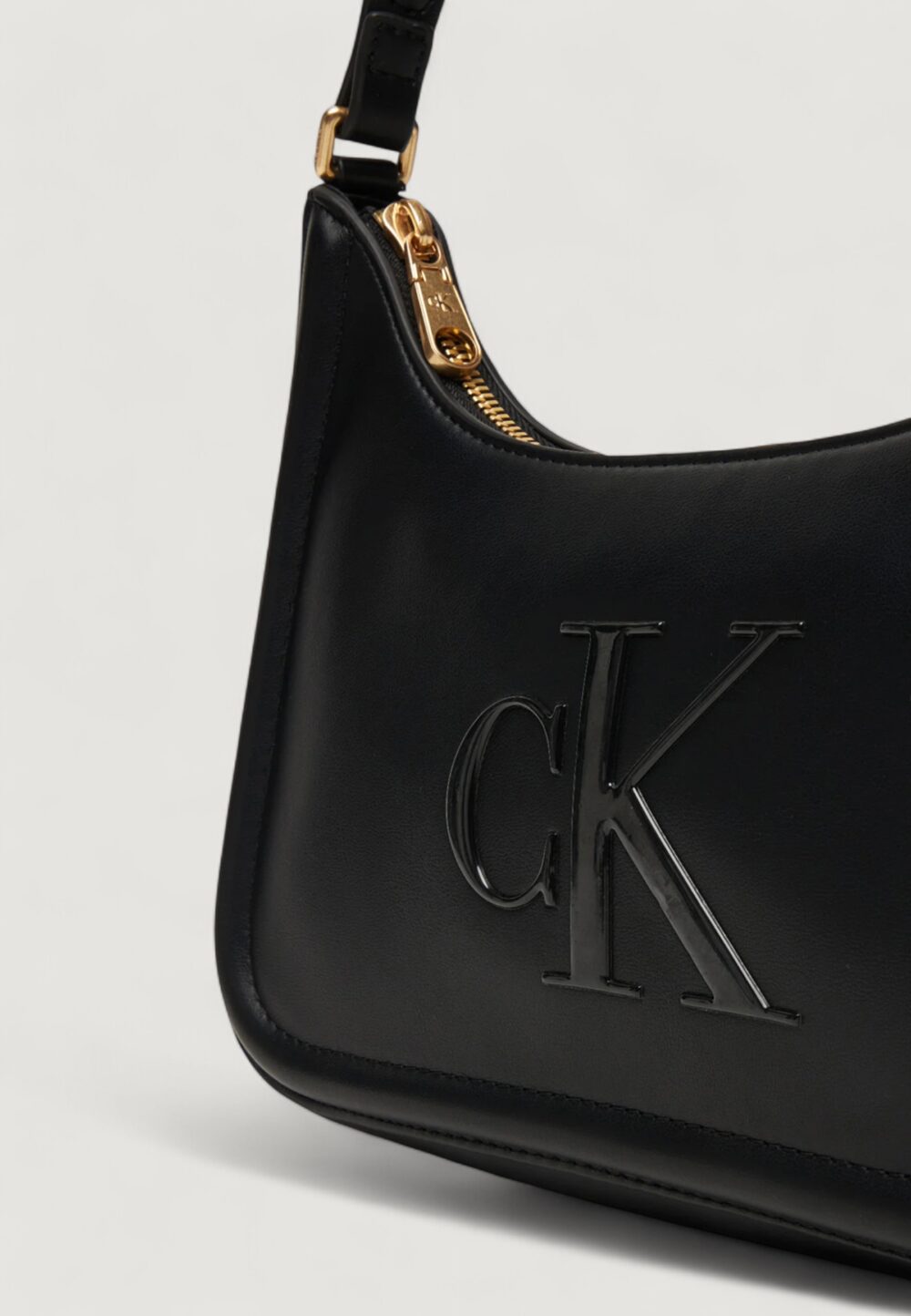 Borsa Calvin Klein RAISED CK SMALL SHOULDER BAG Nero - Foto 2