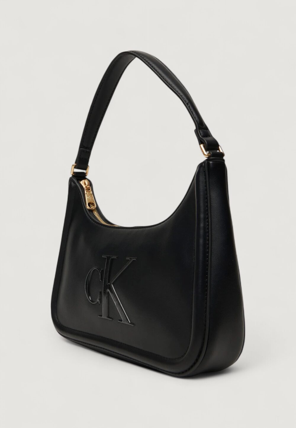 Borsa Calvin Klein RAISED CK SMALL SHOULDER BAG Nero - Foto 4