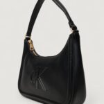Borsa Calvin Klein RAISED CK SMALL SHOULDER BAG Nero - Foto 4