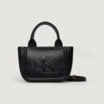 Borsa Calvin Klein RAISED CK SMALL TOTE WITH STRAP Nero - Foto 1
